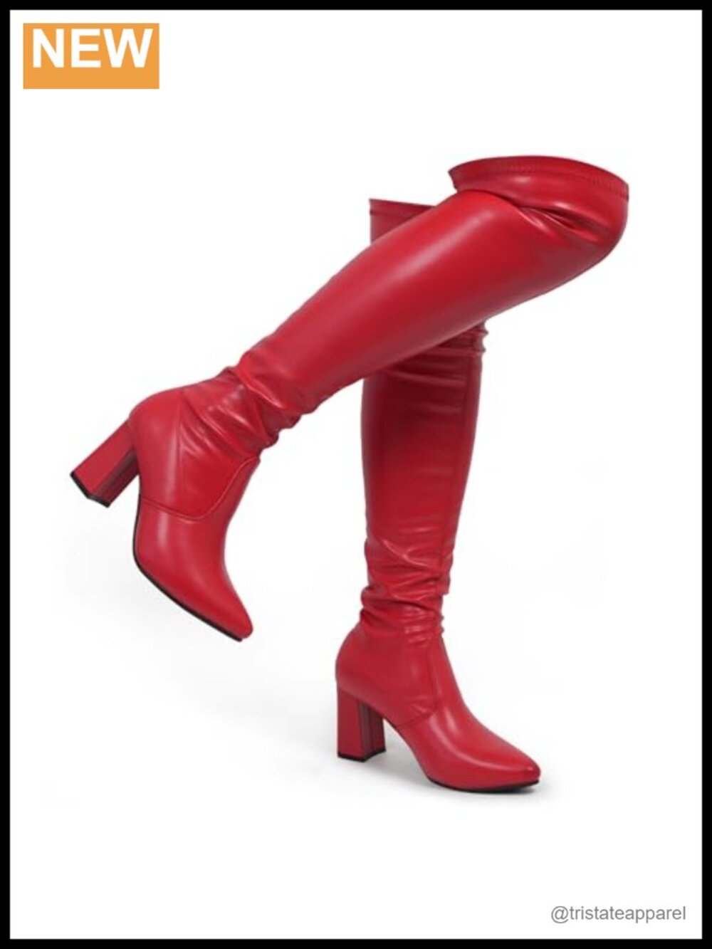 Hawkwell Women's Fall Comfort Thigh High Boots Black Pointy-toe and High-heel